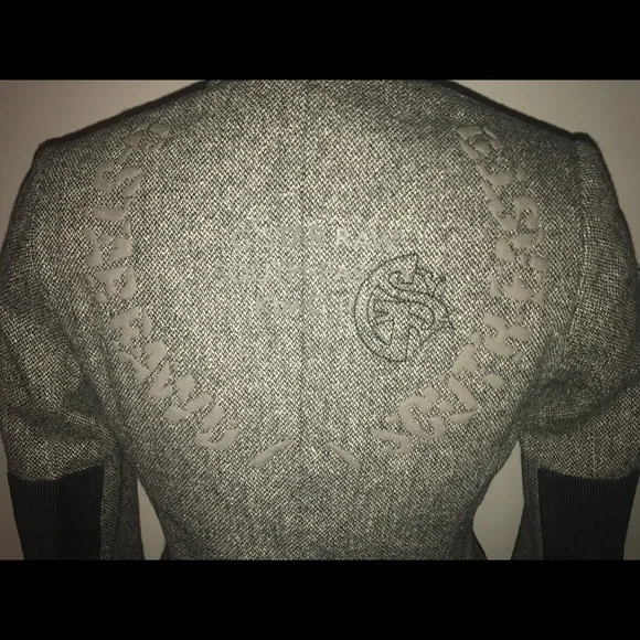 G-Star Raw Tweed Blazer Jacket Gray Marl Lined S - Picture 4 of 6